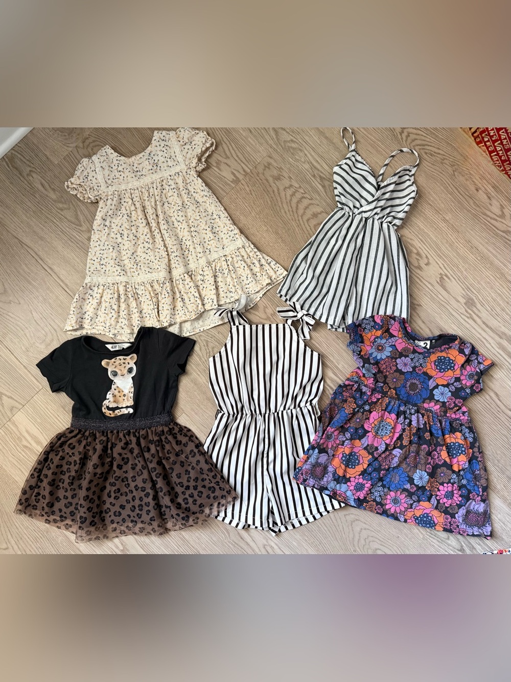 Toddler Girl Dress and Romper Bundle - 5 Pieces
